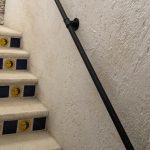 Pasamanos De Tubería De 150cm， Montaje En Pared De Barandilla De Escalera De Metal Para Interiores, Barra De Soporte De Seguridad Para Escaleras De Interior Y Exterior, Cubierta De Porche, Negro photo review