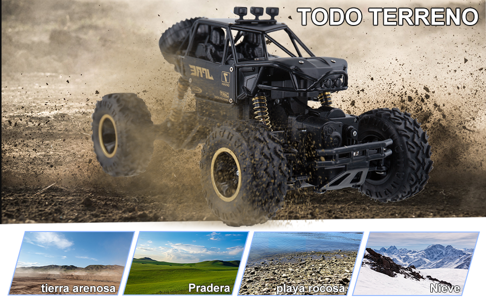 Todoterreno Acrobático RC 2.4GHzterreneitor 4x4 carros de control 