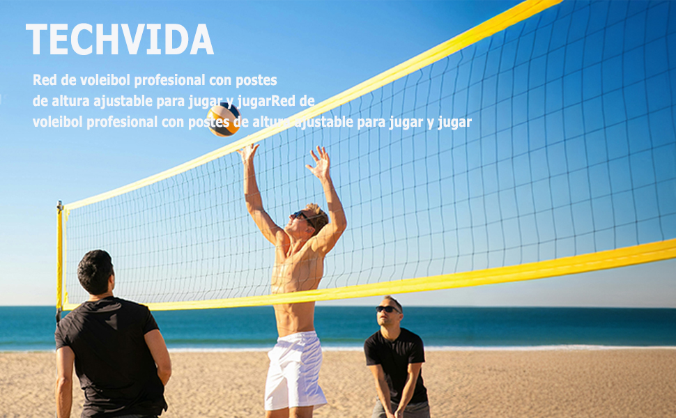 TECHVIDA Volleyball Net Set