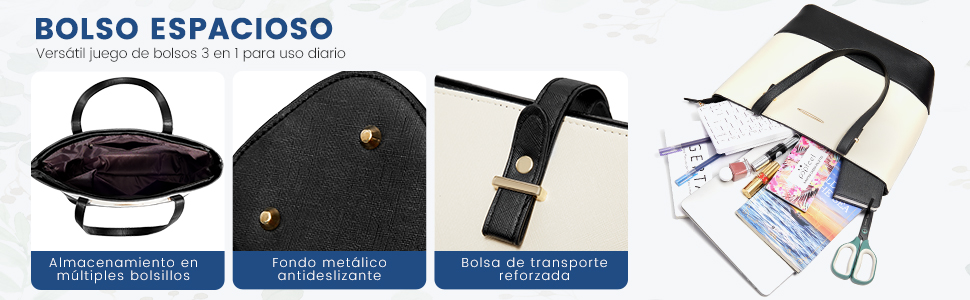 bolso tote de piel para mujer