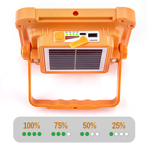 Luz de trabajo portátil con energía solar.