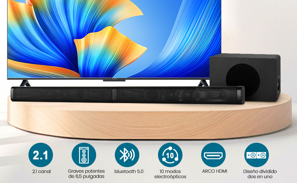 Altavoz Bluetooth inalámbrico para TV doméstica