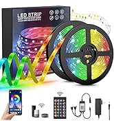 Tira LED, MTQ Luces de Tira LED WiFi IP65, 32.8ft /10M, Tira de luz RGB controlada por Android y ...