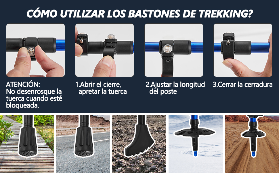 Accesorios para adaptarse a diferentes terrenos