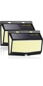 468 LED Luces Solares 2-Paquete