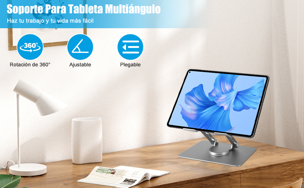 Base para Tablet con Soporte Ajustable