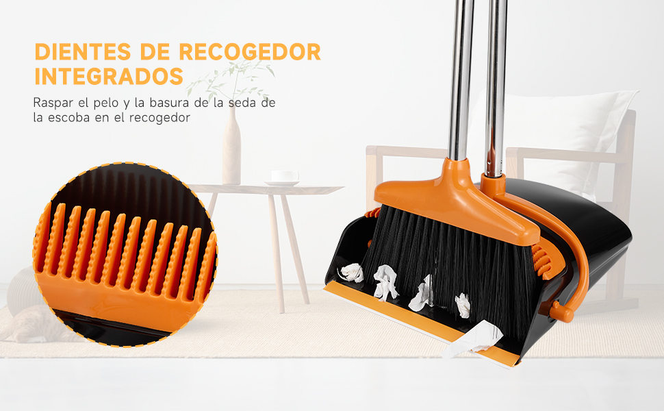 escobas para barrer interiores recogedor plegable