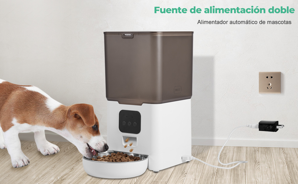 dispensador de Alimentos Secos para Mascotas con Control App