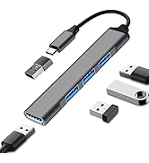 4 En 1 USB 3.0 Hub, Super Speed 10Gbps Hub USB C, Aluminio de USB 3.1 Tipo C hub, para Macbook PC...