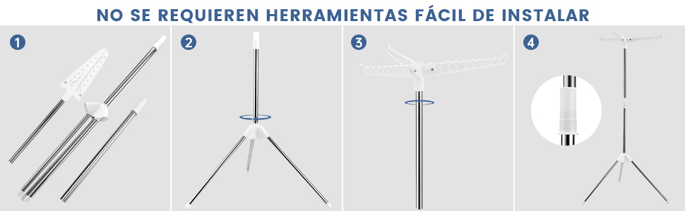 Instalación de soporte para tendedero