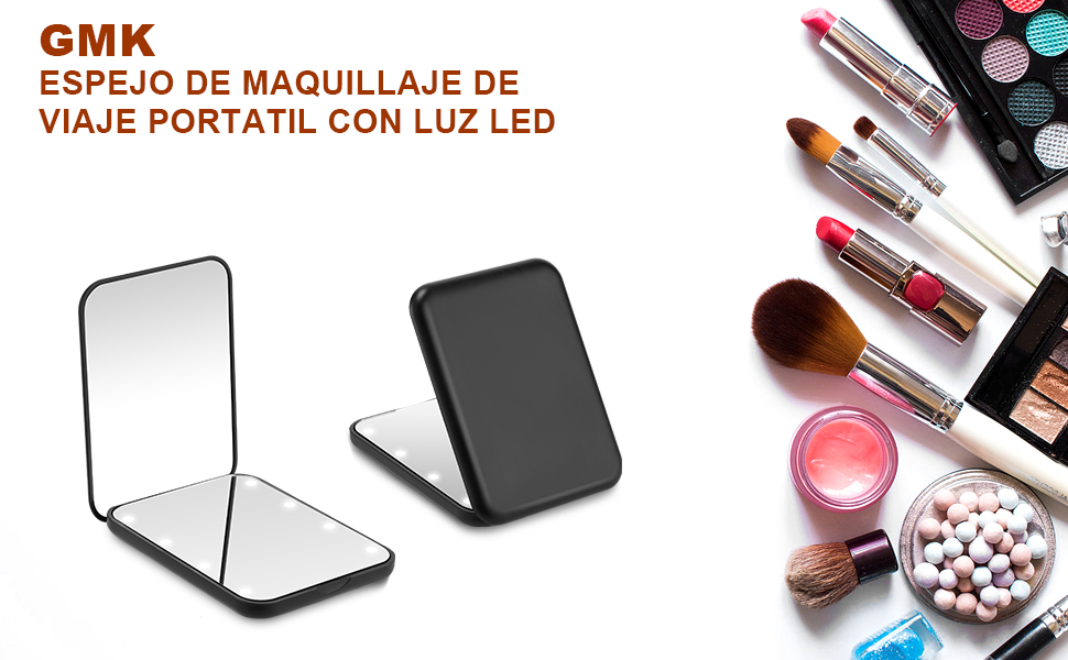 Espejo de Bolsillo con Luz LED