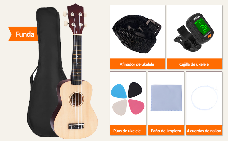 21 Pulgadas de Ukulele Clásico