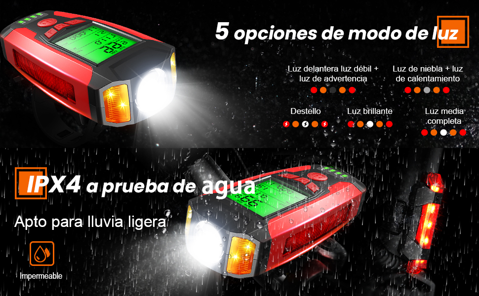 luces para bicicleta