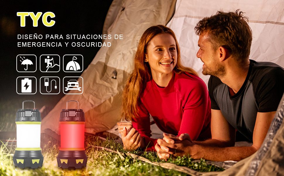 lampara multifuncional lámpara camping lampara de emergencia led recargable casa