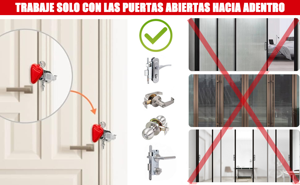 Alarma de tope de puerta y cerradura de puerta de hotel