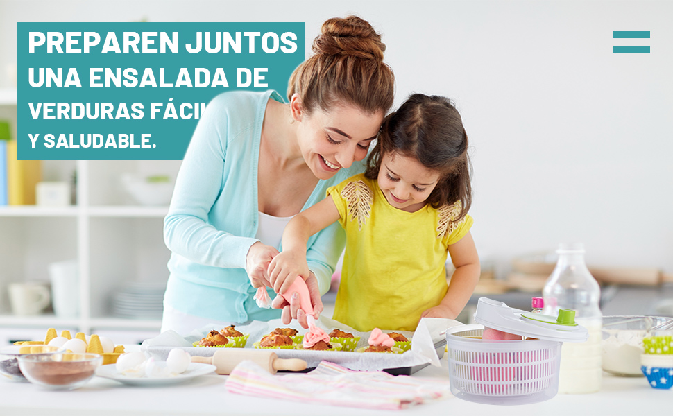 Preparen juntos una ensalada de verduras fácil y saludable.