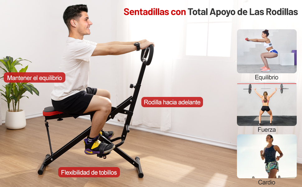 Fitness Entrenador de Asistencia para Sentadillas Row-N-Ride