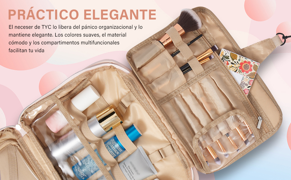 mujer maquillaje bolsa de tocador, bolsa de maquillaje de viaje neceser de viaje neceser maquillaje