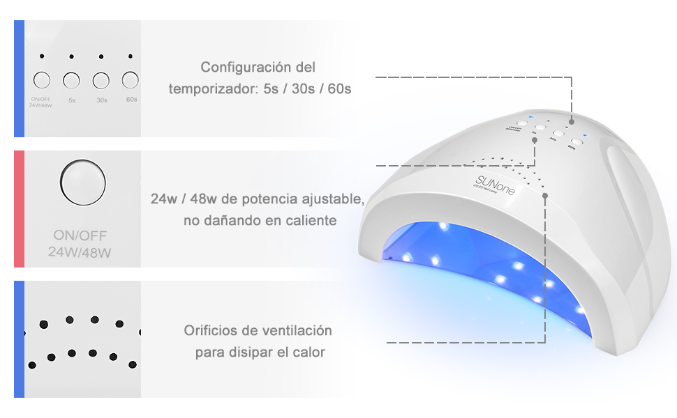 Lámpara de uñas LED de gel UV