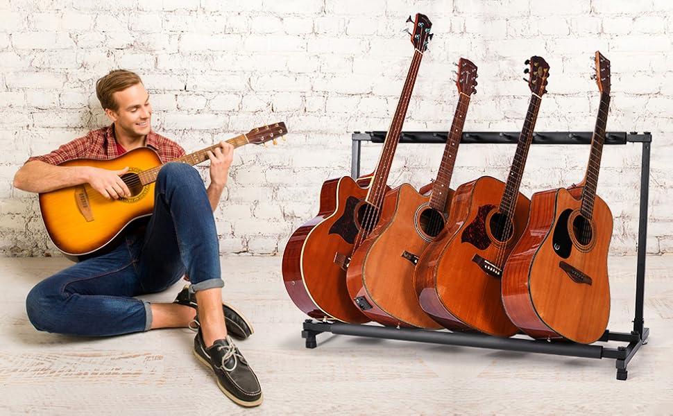 Soporte de madera para guitarra piso