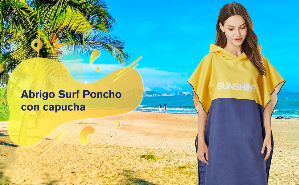 Toalla de Playa con Capucha/Poncho de playa 