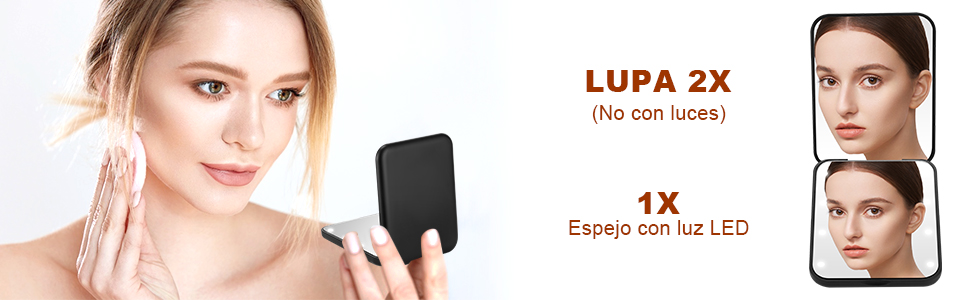 Espejo de Bolsillo con Luz LED