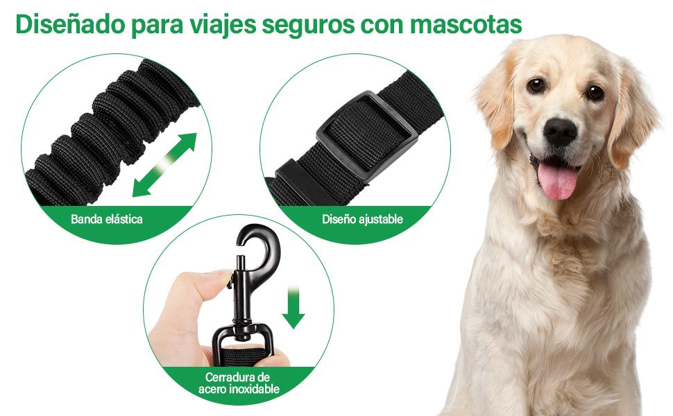 Diseñado para viajes seguros con mascotas