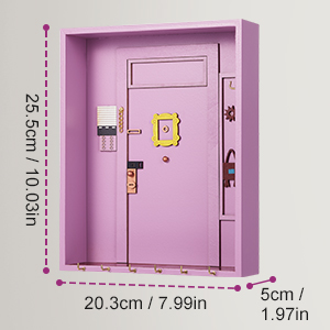 Llavero de pared para puerta (Morado)