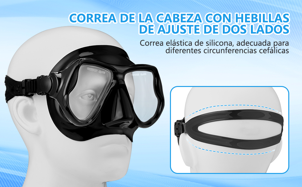 Traje de snorkel de vidrio templado antivaho líquido