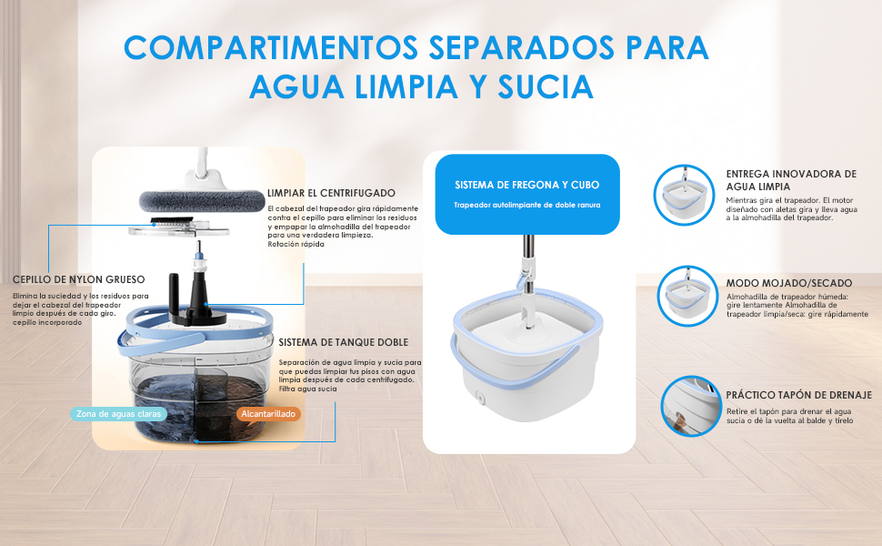 spin mop mopa trapeador steam mop mopa de limpieza giratoria aspiradora agua fregona