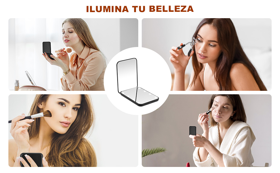 Espejo de Bolsillo con Luz LED