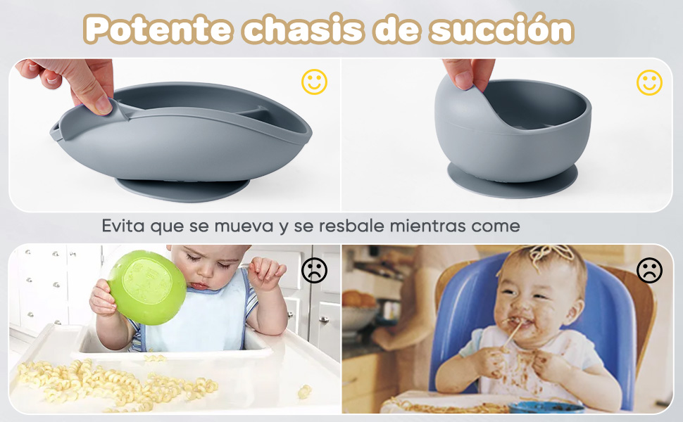 Juego de Alimentación de Bebé con Ventosa