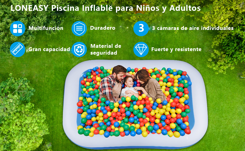 Piscina Inflable para Niños y Adultos