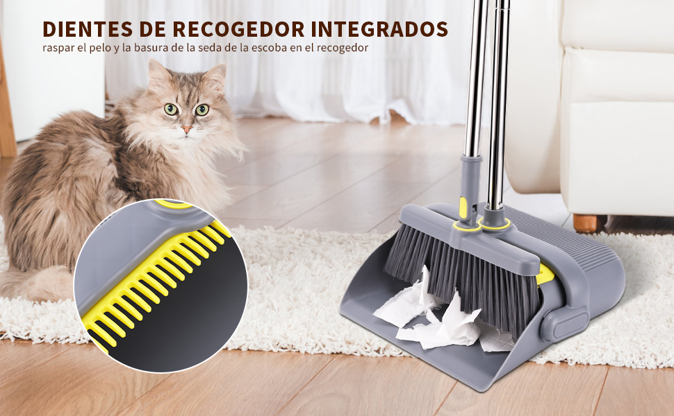 recogedor de basura escobas para barrer interiores recogedor plegable