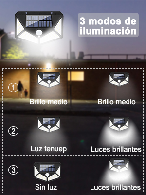 3 modos de iluminación 