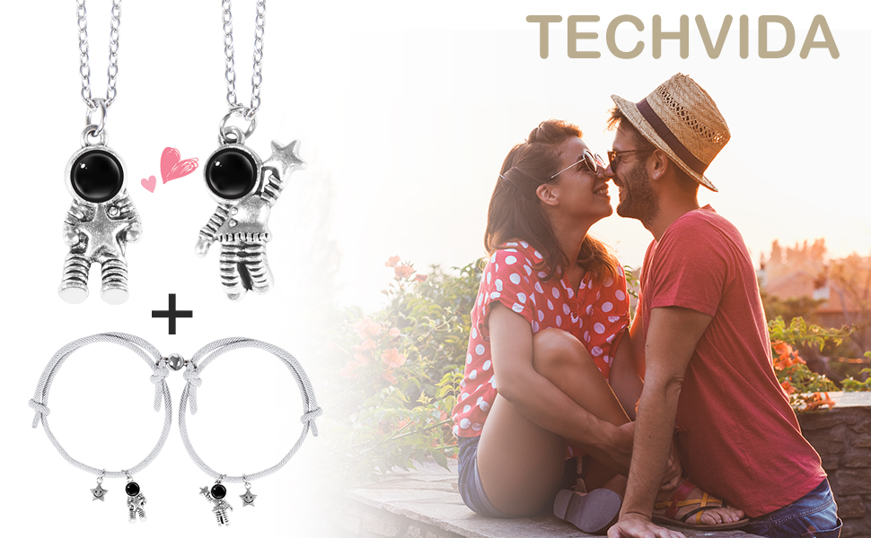 TECHVIDA 4 Piezas Collares y Pulseras a Juego