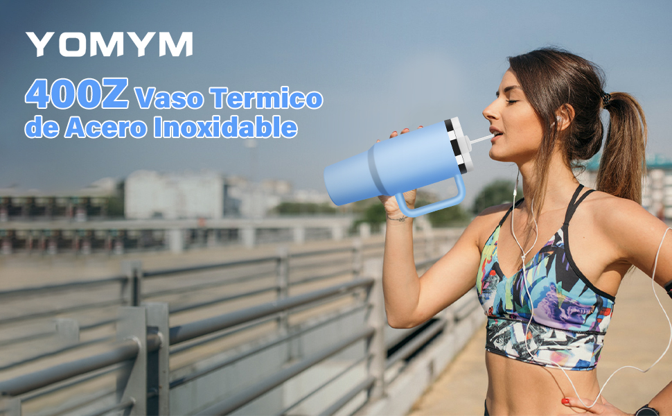 YOMYM Taza de Viaje Termica con Asa