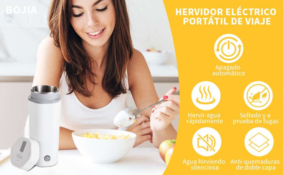 Hervidor eléctrico portátil para agua hirviendo 400ML 