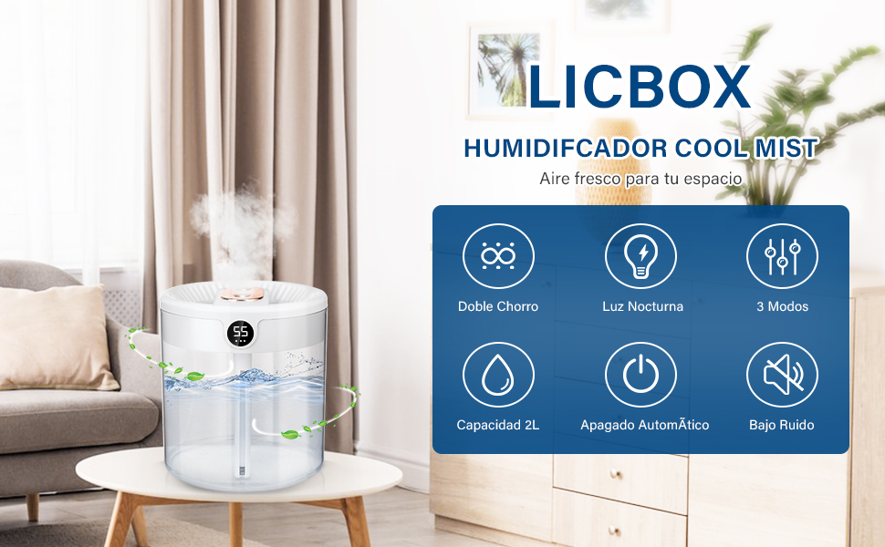 Humidificador de Aire para Dormitorio