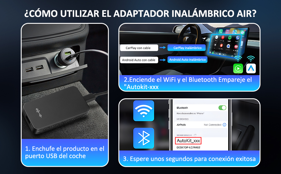 Adaptador inalámbrico CarPlay