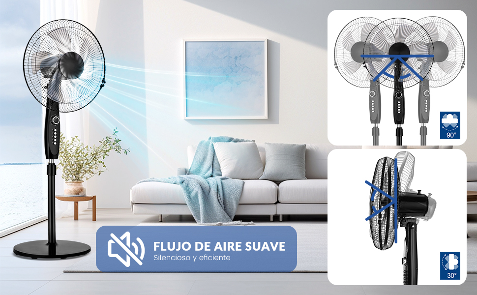 Ventilador de Pedestal Silencioso