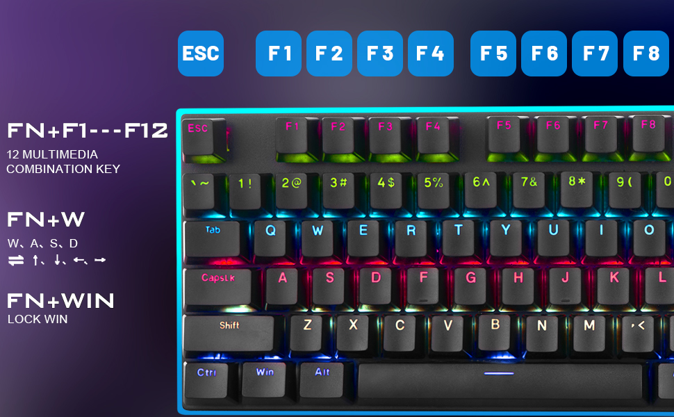 Teclado Gamer Ergonómico