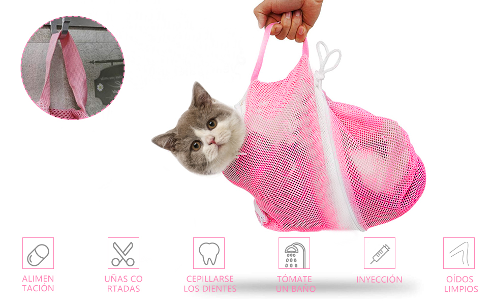 TECHVIDA Bolsa de Baño de Gatos