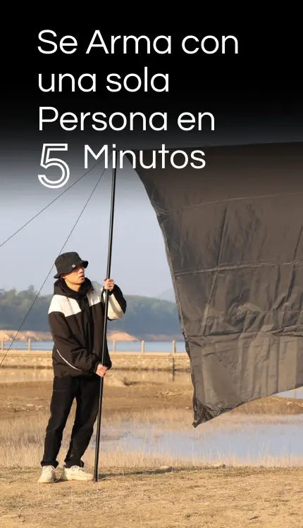 Se arma con una sola persona en 5 minutos